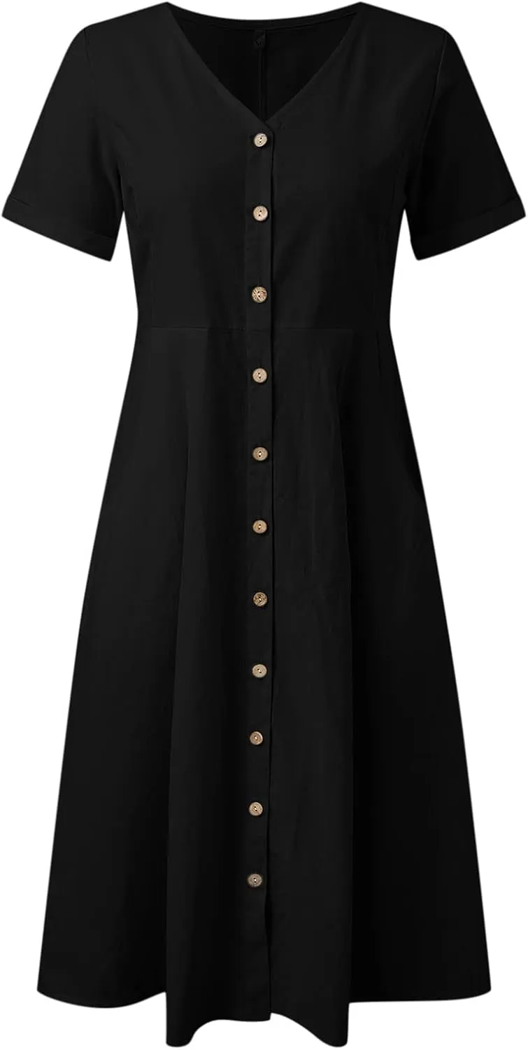 2025 Flower Tee Shirt Dresses for Women Short Sleeve Summer Casual Sun Dresses Trendy V-Neck T Shirt Dress Beach