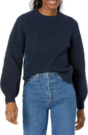 Amazon Essentials Ribbed Long Sleeve Sweaters for Women, Crewneck