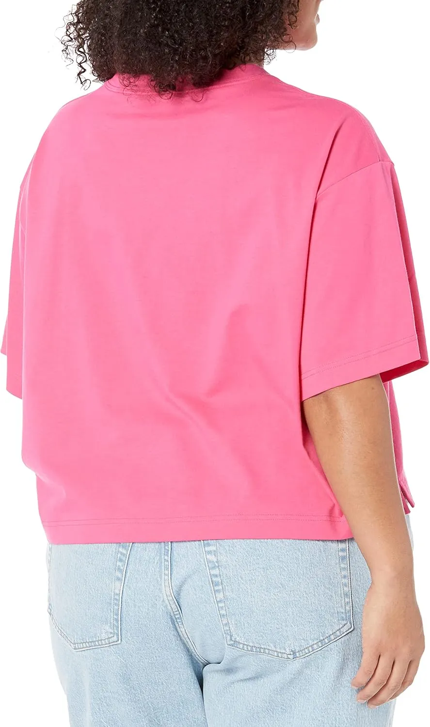 Amazon Essentials Women's Organic Cotton Drop Shoulder Relaxed Boxy Short-Sleeve T-Shirt (Available in Plus Size)