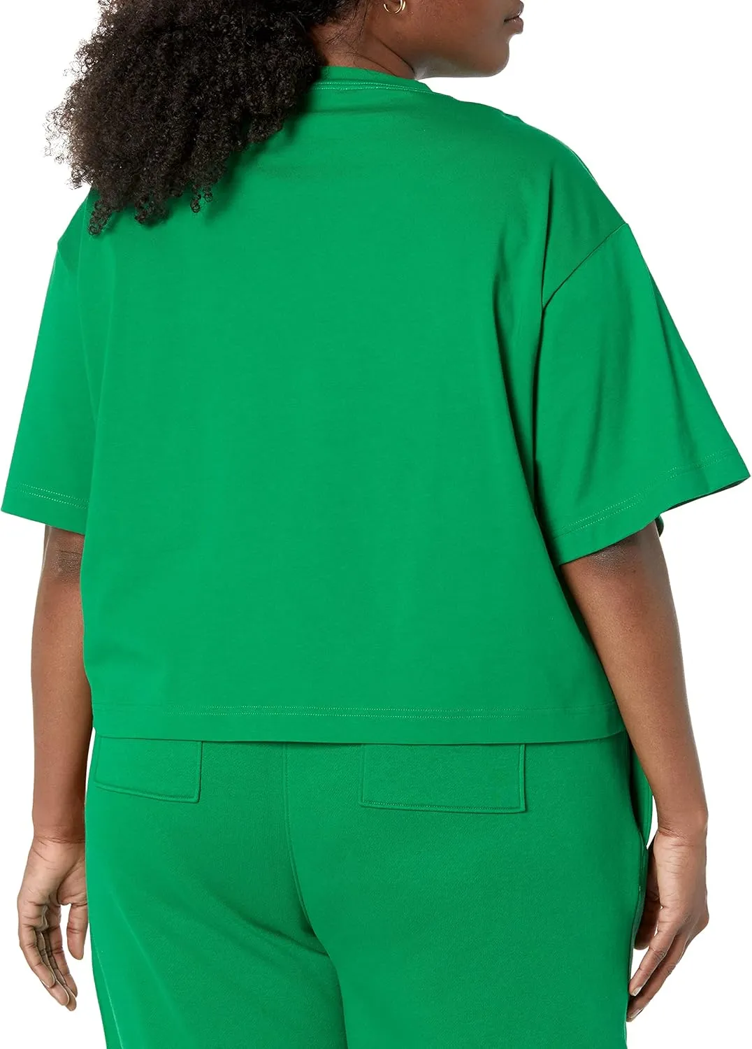 Amazon Essentials Women's Organic Cotton Drop Shoulder Relaxed Boxy Short-Sleeve T-Shirt (Available in Plus Size)