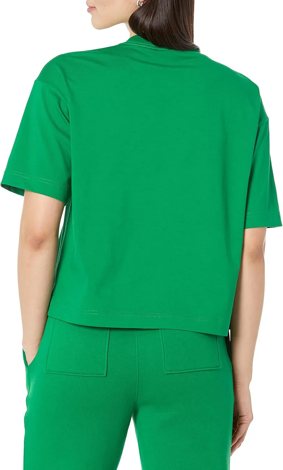 Amazon Essentials Women's Organic Cotton Drop Shoulder Relaxed Boxy Short-Sleeve T-Shirt (Available in Plus Size)