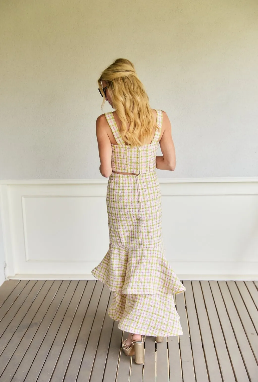 Buru x Old Soul Etiquette The Peplum Bustier - Spring Tweed