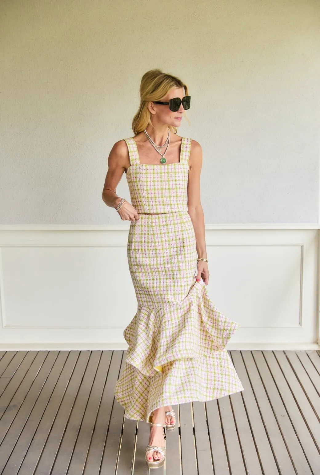 Buru x Old Soul Etiquette The Peplum Bustier - Spring Tweed