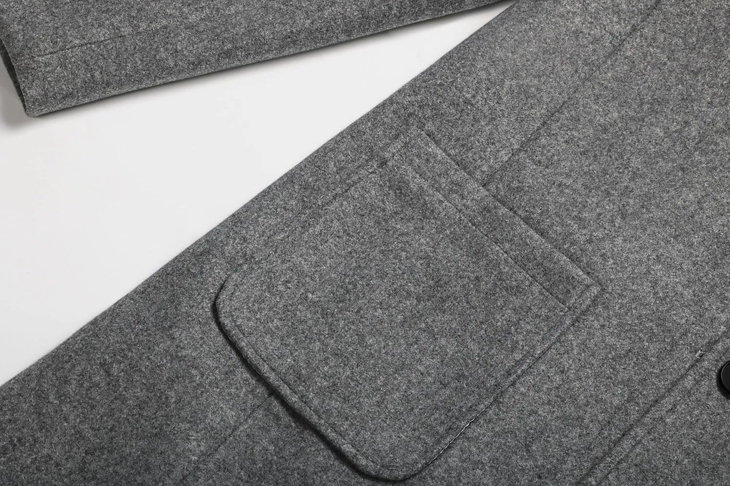 CHARTOU Women Winter Long Pea Coat Wool Blend Stand Collar Single Breast Thicken Blazer Jacket