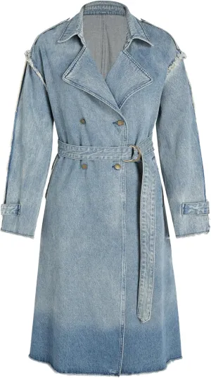 CIDER Statement Maker Denim Trench Coat