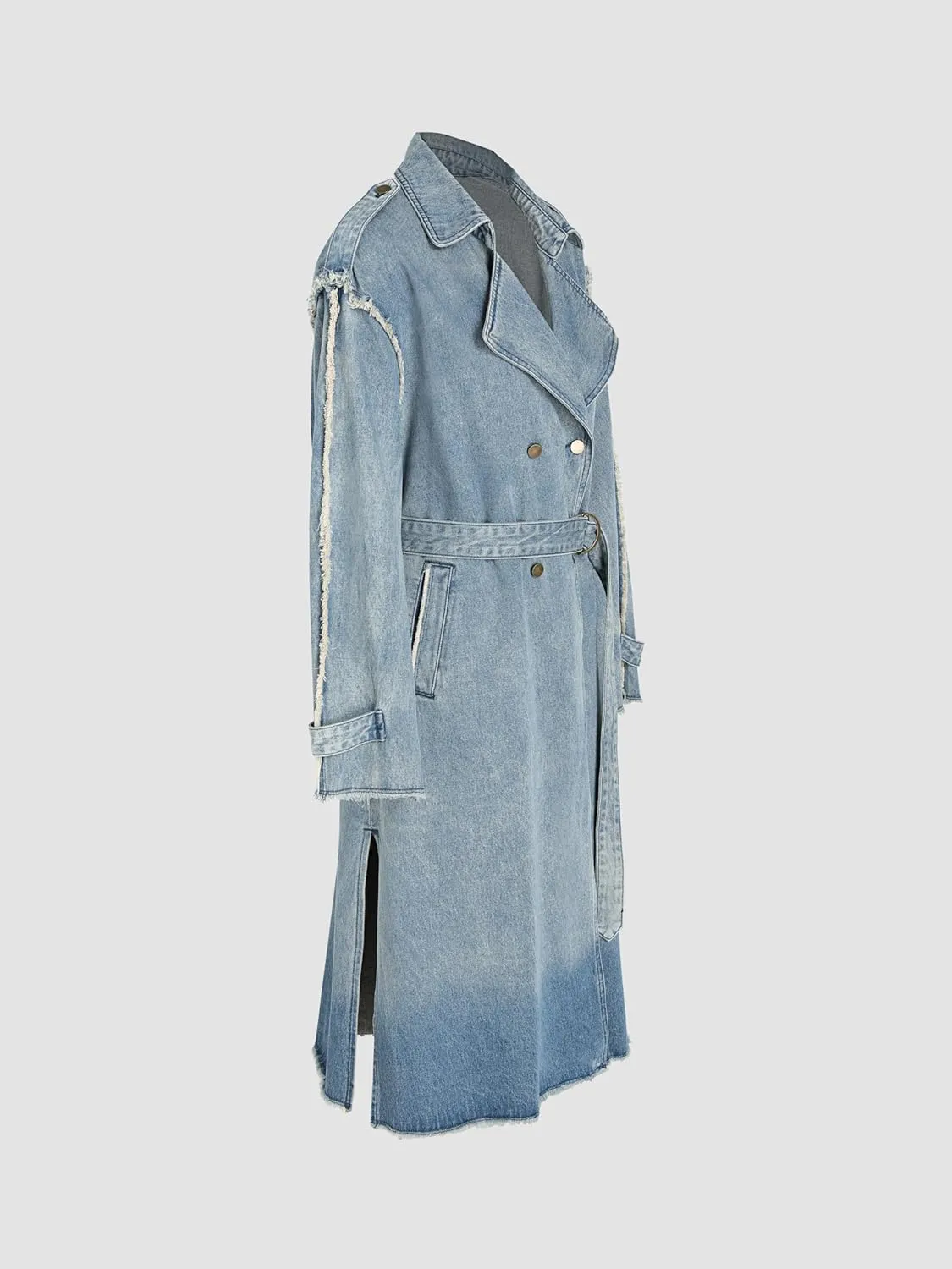 CIDER Statement Maker Denim Trench Coat