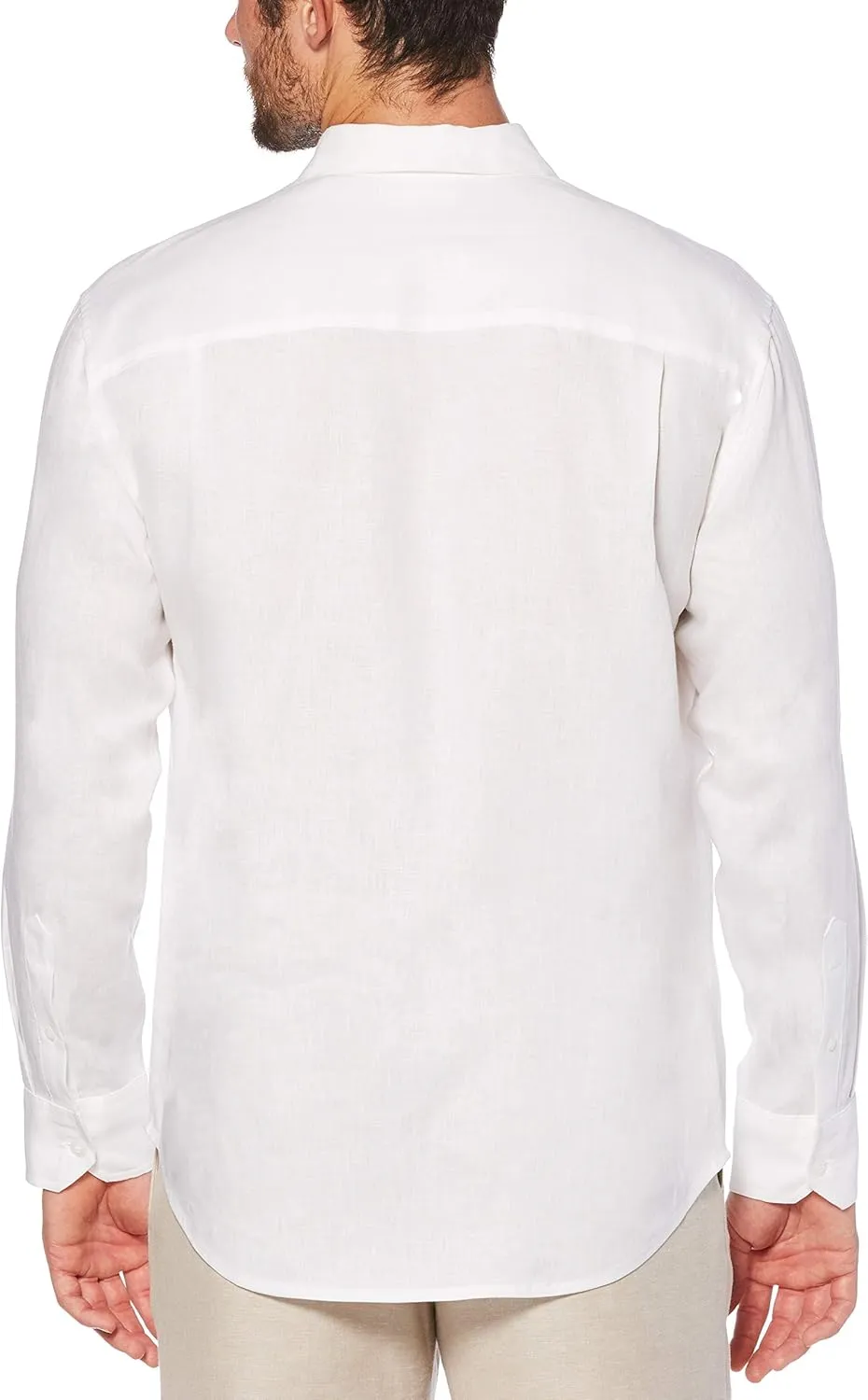Cubavera Men's Cubavera Men'S 100% Linen Long Sleeve Shirt With Pintuck Detail, Relaxed Fit, Spread Collar
