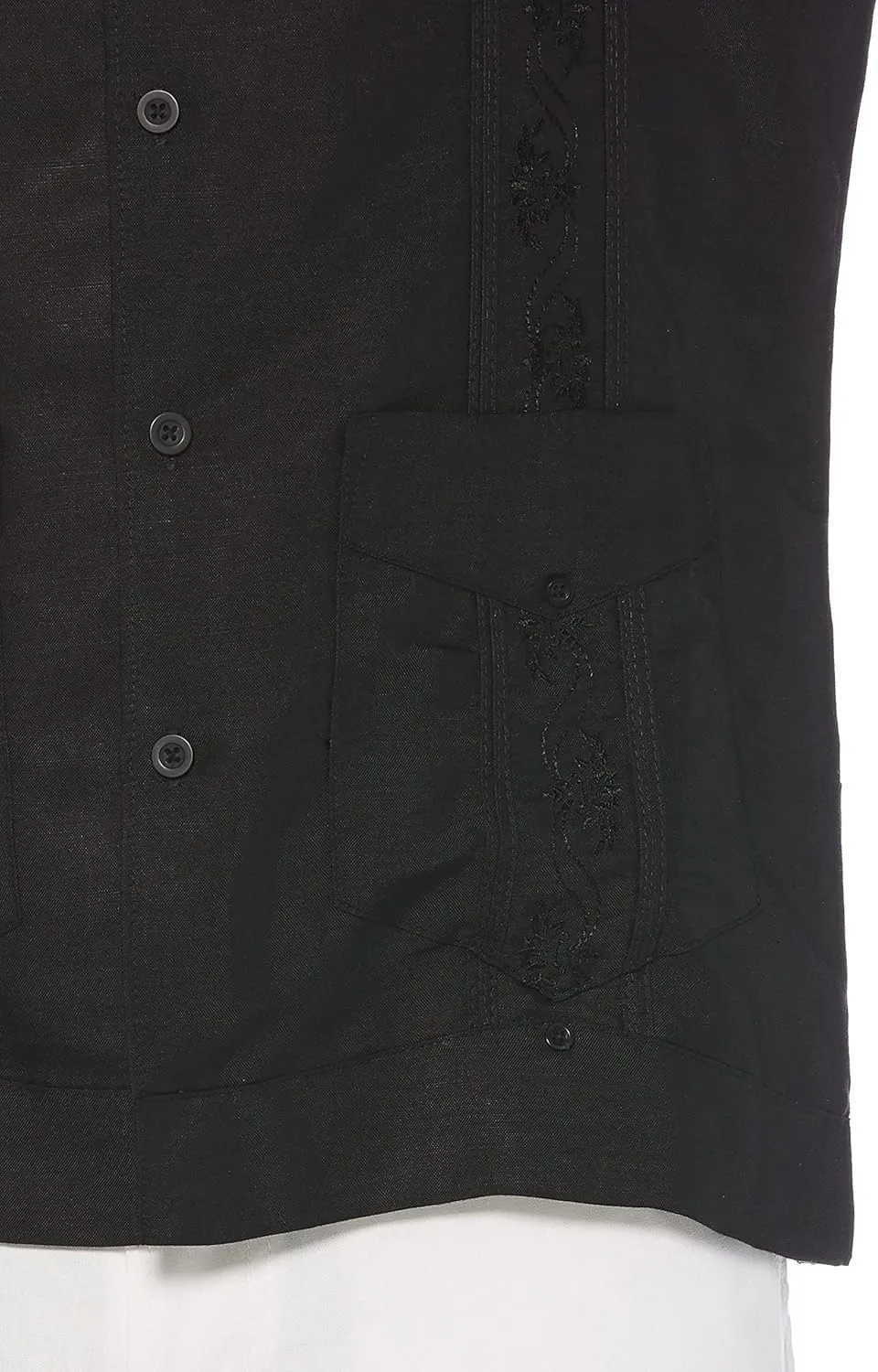 Cubavera Men's Four-Pocket Mini Pintuck Embroidered Authentic Guayabera Shirt, Short Sleeve Button Down