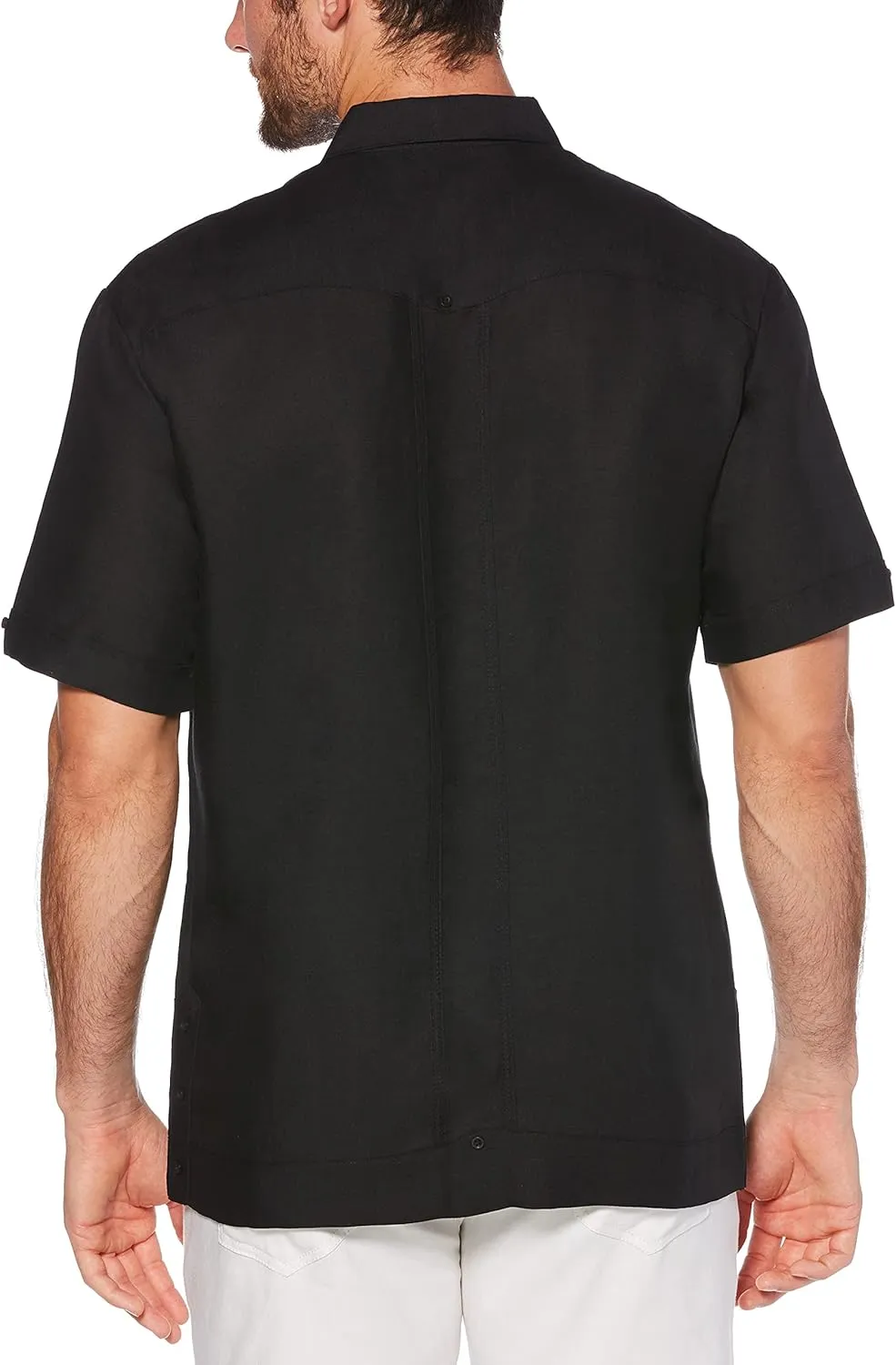 Cubavera Men's Four-Pocket Mini Pintuck Embroidered Authentic Guayabera Shirt, Short Sleeve Button Down