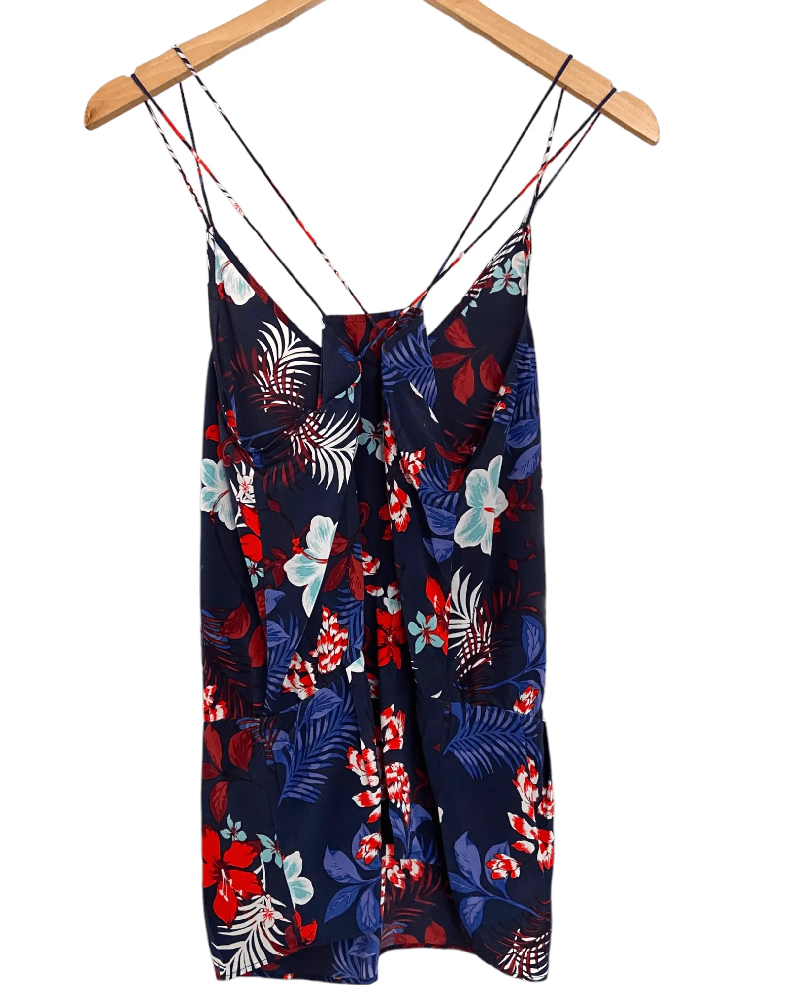 Dark Winter Tropical Print Silk top