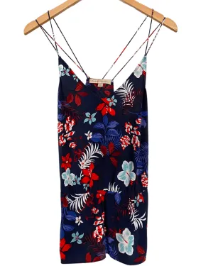 Dark Winter Tropical Print Silk top