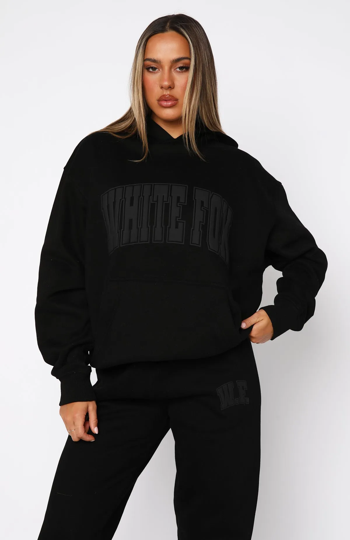 Classic Black Oversized Varsity Decade Hoodie