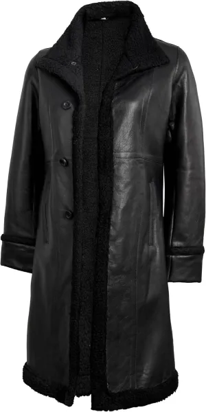 Decrum Leather Coat Women - Real Lambskin Stylish Leather Coat for Women