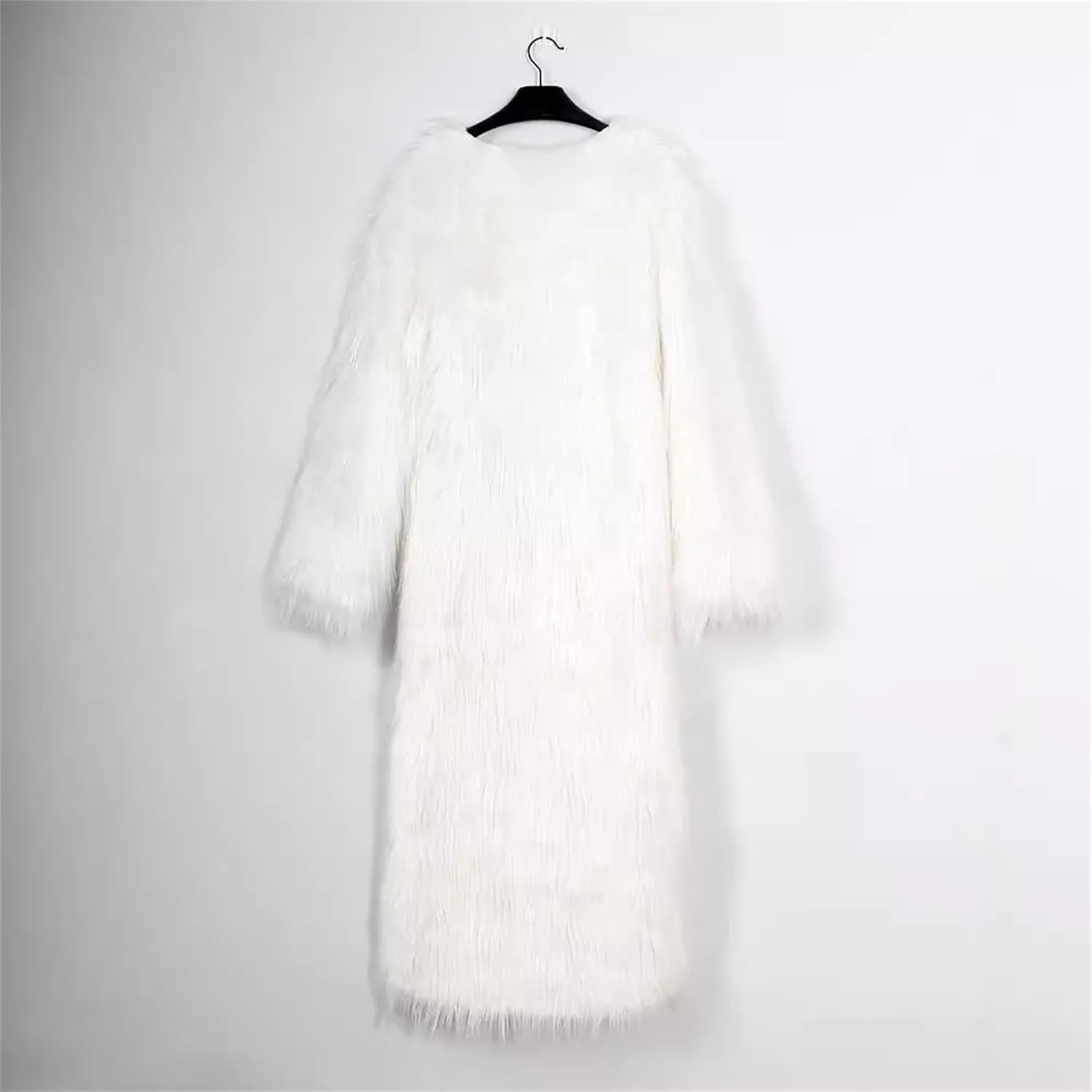 DGHM-JLMY Men's Essential Versatile Faux Fur Coat Long Fashion Faux Fur Coat Daily Trend Thickened Warm Trench Coat