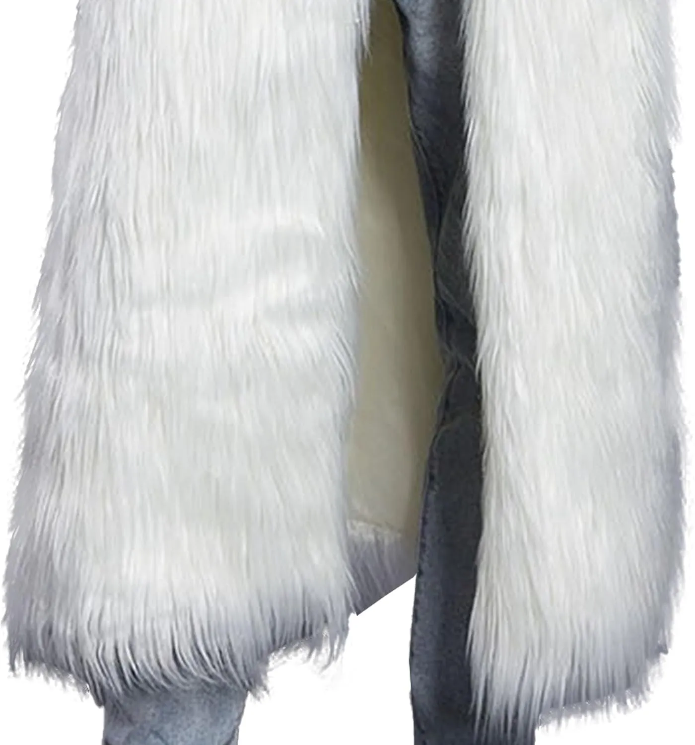 DGHM-JLMY Men's Essential Versatile Faux Fur Coat Long Fashion Faux Fur Coat Daily Trend Thickened Warm Trench Coat