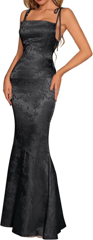 GLNEGE Women's Satin Bodycon Maxi Dress Elegant Formal Spaghetti Strap Cowl Neck Evening Party Dresses GLNEGE Women's Satin Bodycon Maxi Dress Elegant Formal Spaghetti Strap Cowl Neck Evening Party Dresses