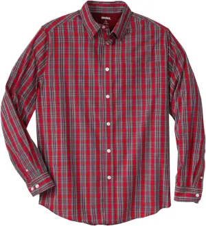 KingSize Men's Big & Tall Long Sleeve Wrinkle-Free Plaid Shirt