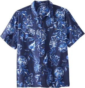 KingSize Men's Big & Tall Short-Sleeve Linen Shirt