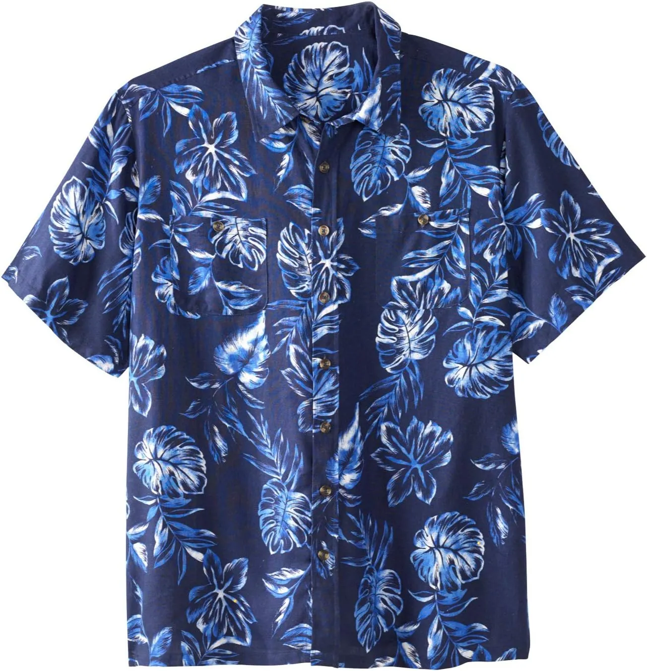 KingSize Men's Big & Tall Short-Sleeve Linen Shirt