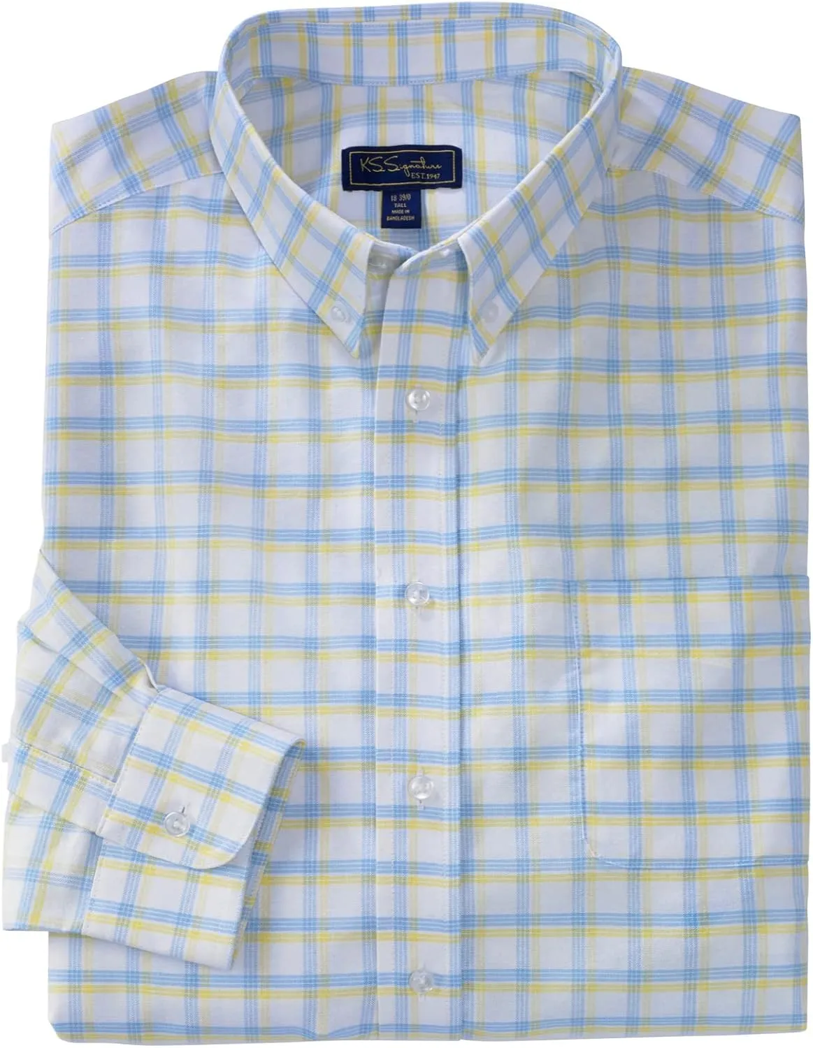 KingSize Men's Big & Tall Tall Wrinkle-Free Oxford Dress Shirt
