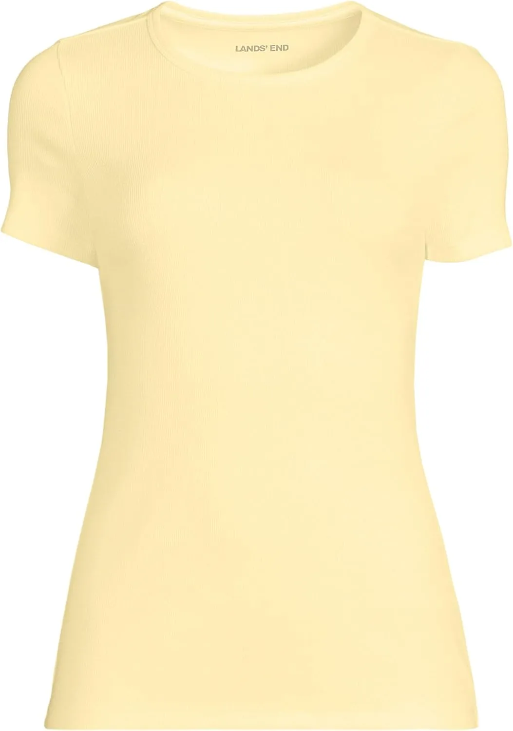 Lands' End Women's Cotton Rib Knit T-Shirt