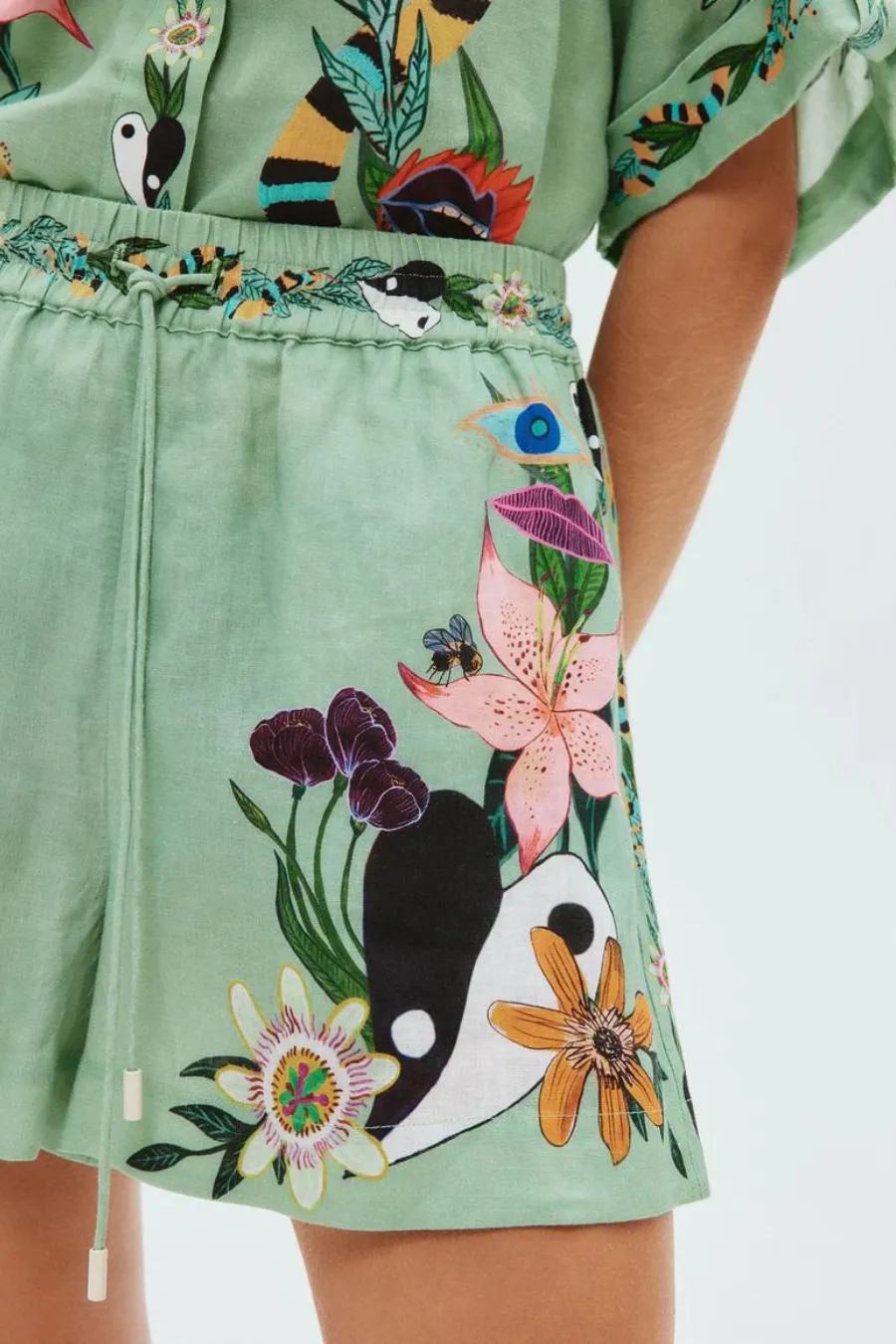 Meagan Linen Short Jade