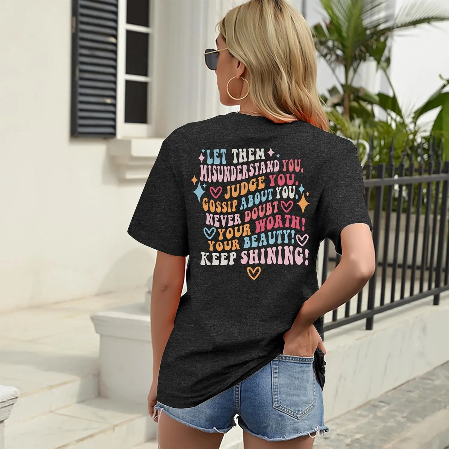 Mental Health Shirt for Women Let Them Misunderstand You T-Shirt Inspirational Graphic Tees Motivational Gift Tops
