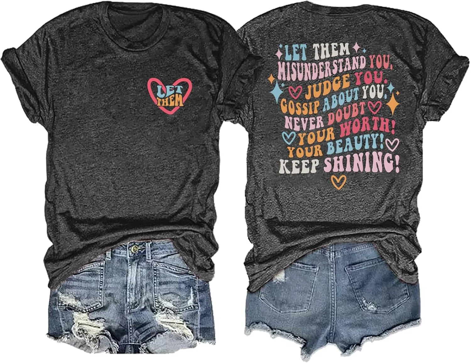 Mental Health Shirt for Women Let Them Misunderstand You T-Shirt Inspirational Graphic Tees Motivational Gift Tops