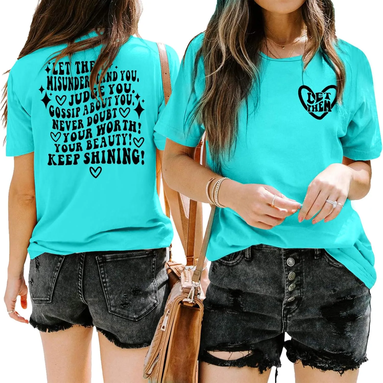 Mental Health Shirt for Women Let Them Misunderstand You T-Shirt Inspirational Graphic Tees Motivational Gift Tops