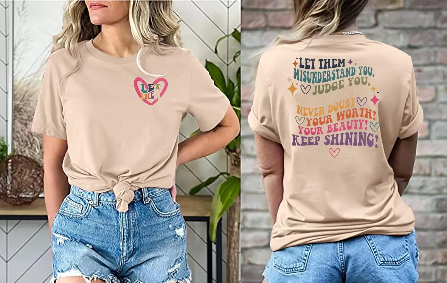 Mental Health Shirt for Women Let Them Misunderstand You T-Shirt Inspirational Graphic Tees Motivational Gift Tops