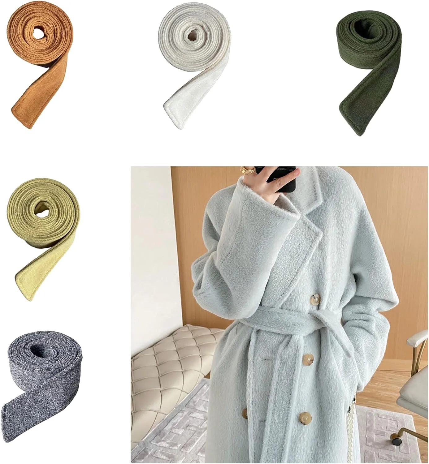 Muloo Coat Belt Replacement Women Trench Coat Belt Overcoat Waist Belt for Trench Coat Men Trench Coat Belt Replacement