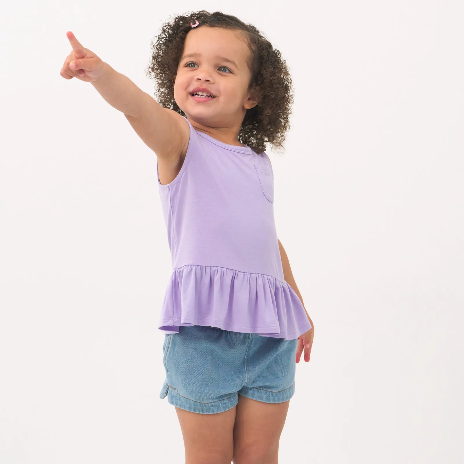 Pastel Lilac Peplum Pocket Tank