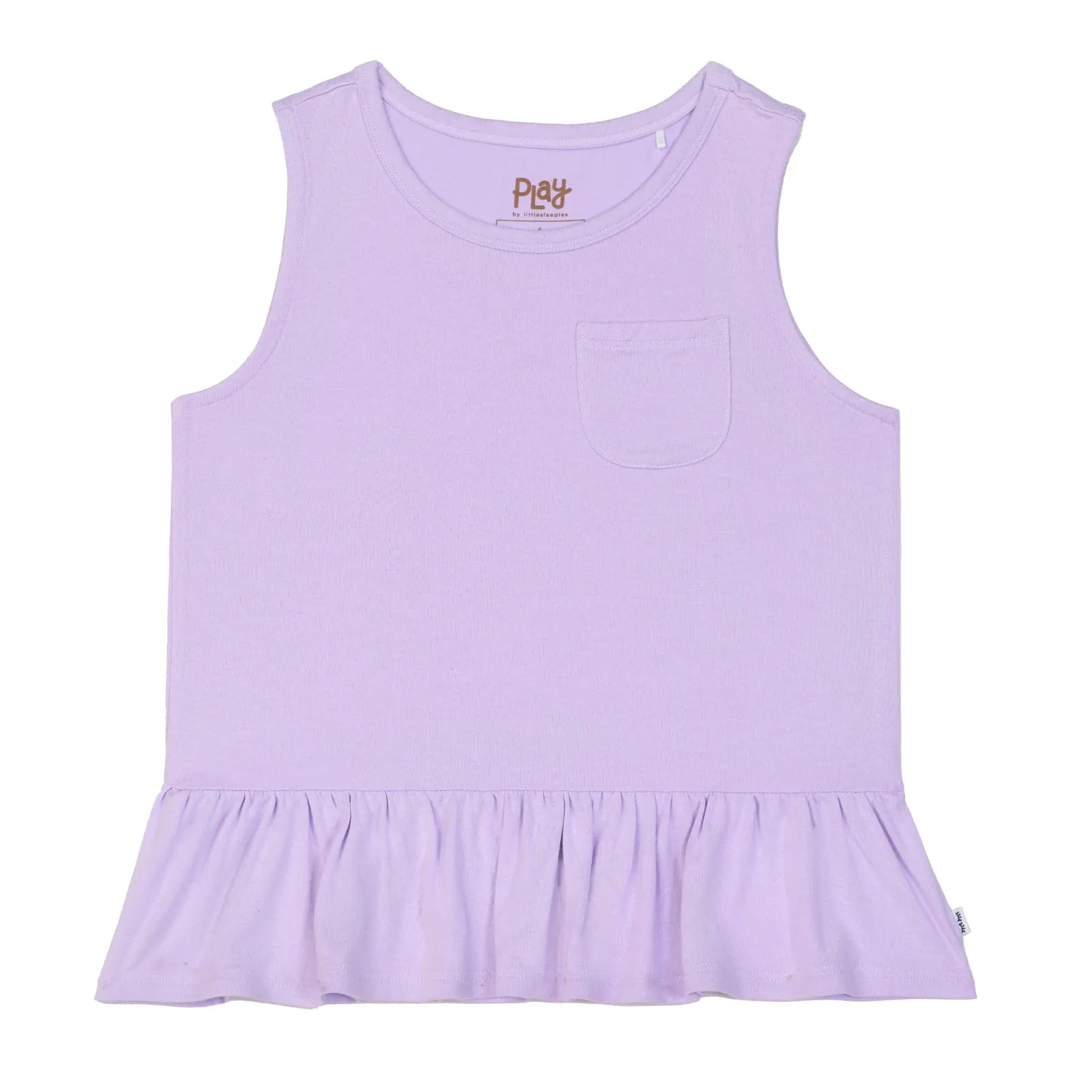 Pastel Lilac Peplum Pocket Tank