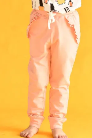 PRETTY PEACH  FRILL JOGGER