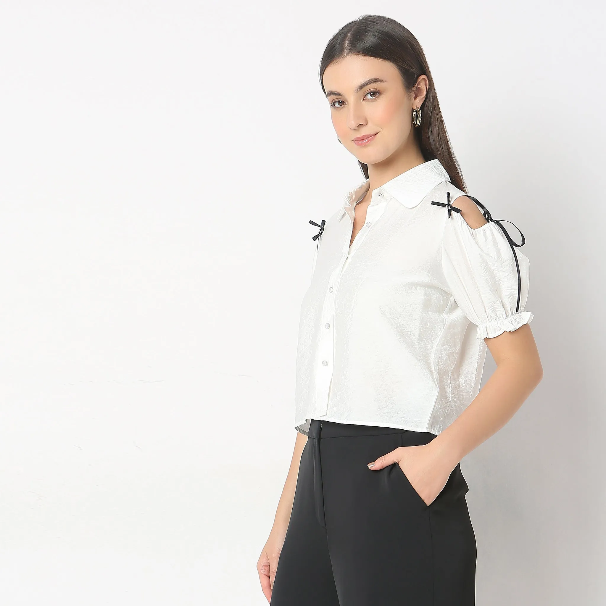 Relaxed Fit Solid Shirt