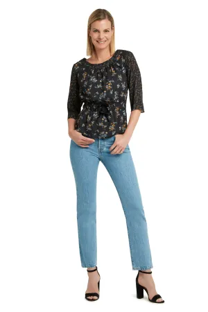 Three Quarter Sleeve Double Georgette Blouse