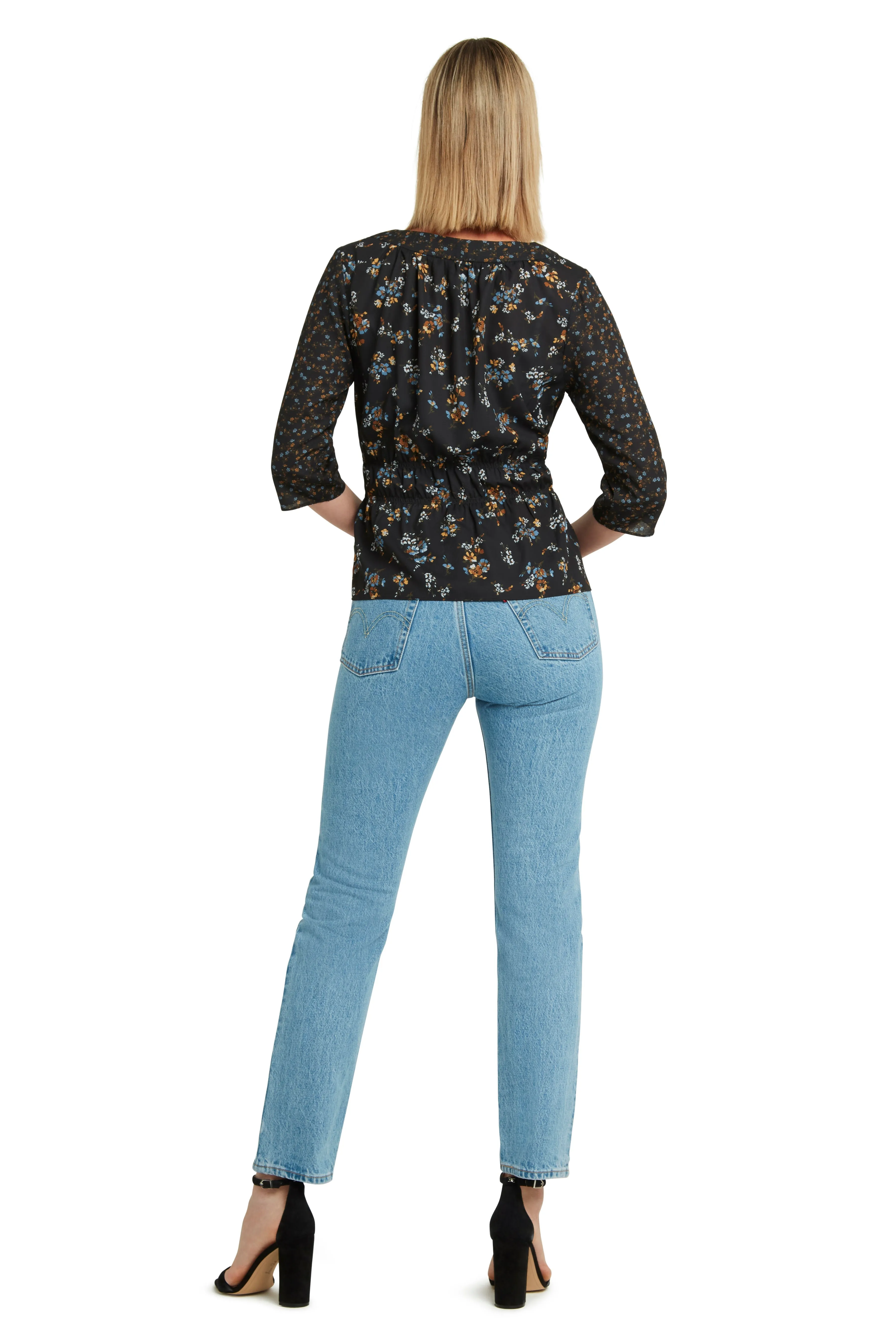 Three Quarter Sleeve Double Georgette Blouse