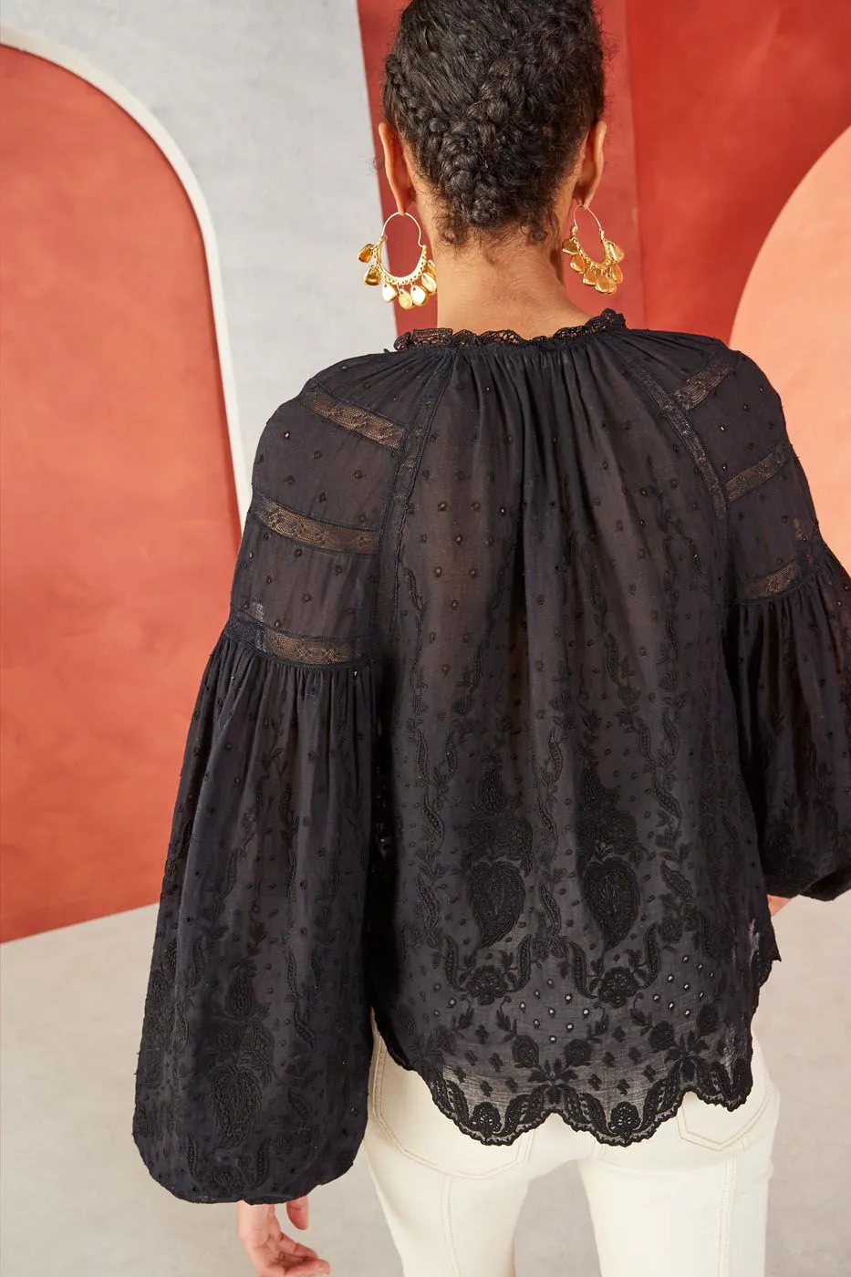 Black Ulla Johnson Harper Blouse - Noir - Womens Elegant Fashion
