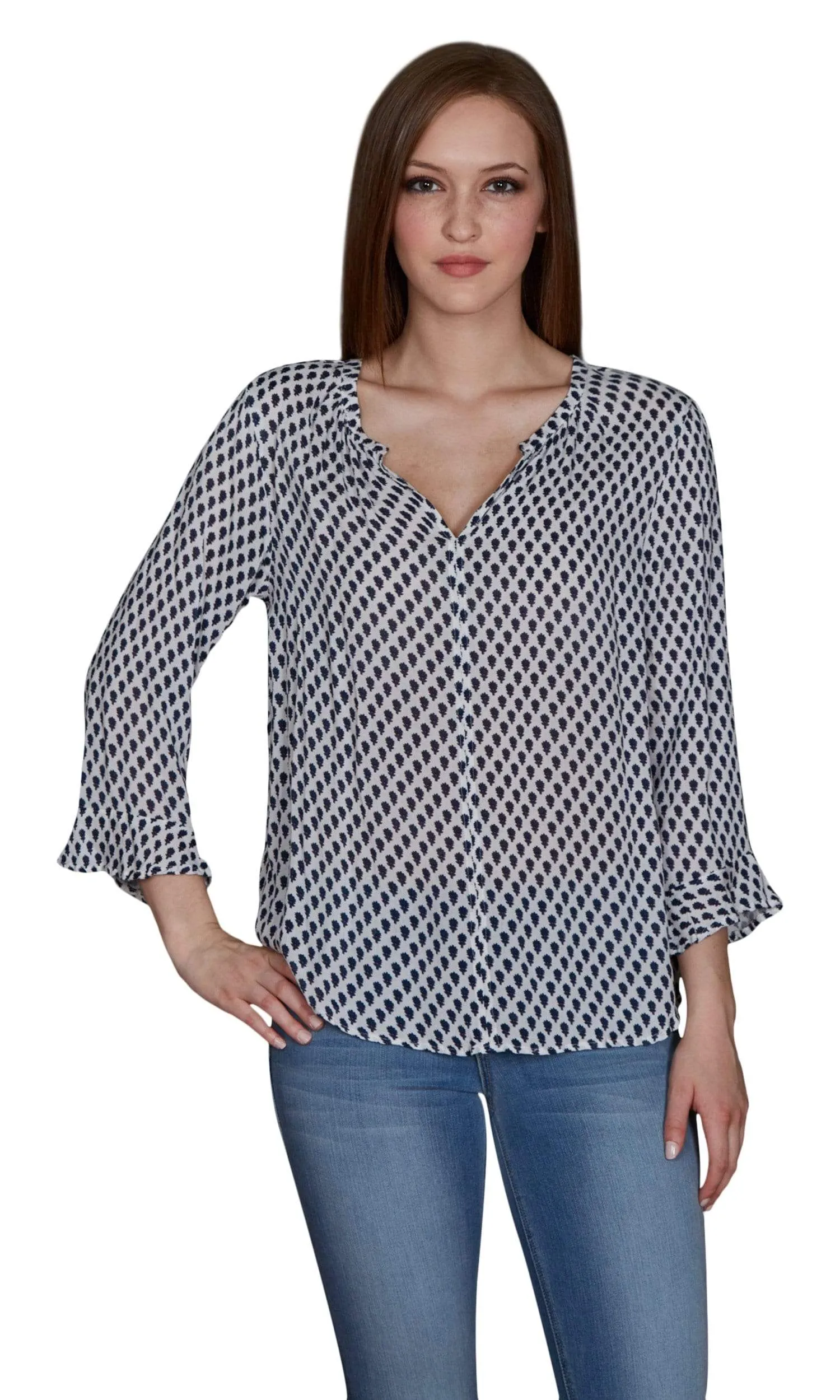 Velvet by Graham & Spencer Selda Jaipur Print Top
