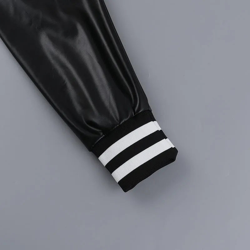 Versatile color blocked baseball jacket top AY3585