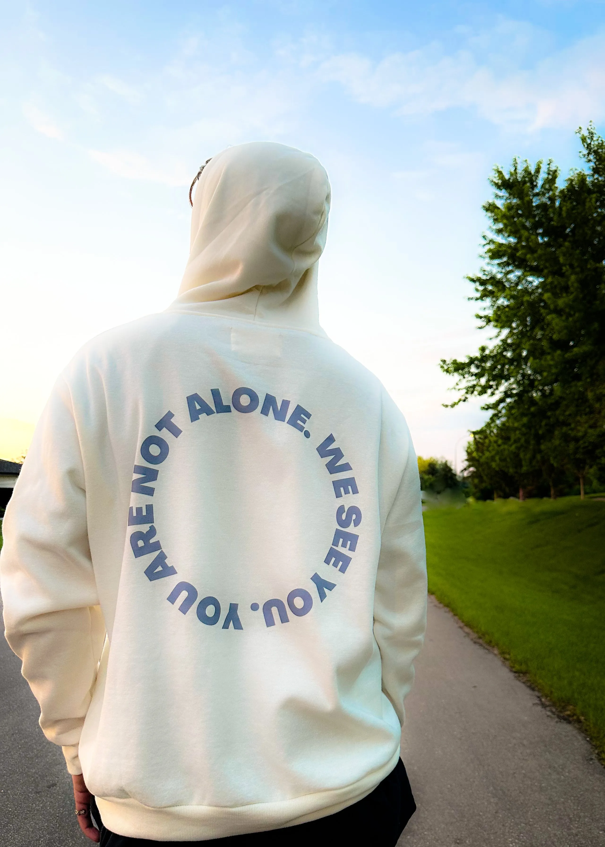 WE SEE YOU' Hoodie | Invisible Mental Health | White