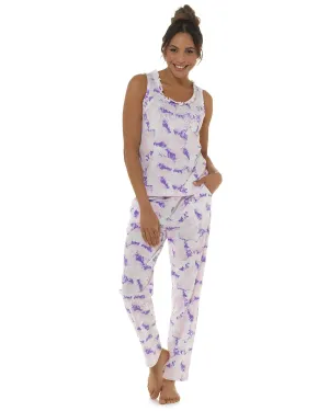 Wolf & Harte Womens Lilac Tie Dye Pyjamas Wolf & Harte Womens Lilac Tie Dye Pyjamas