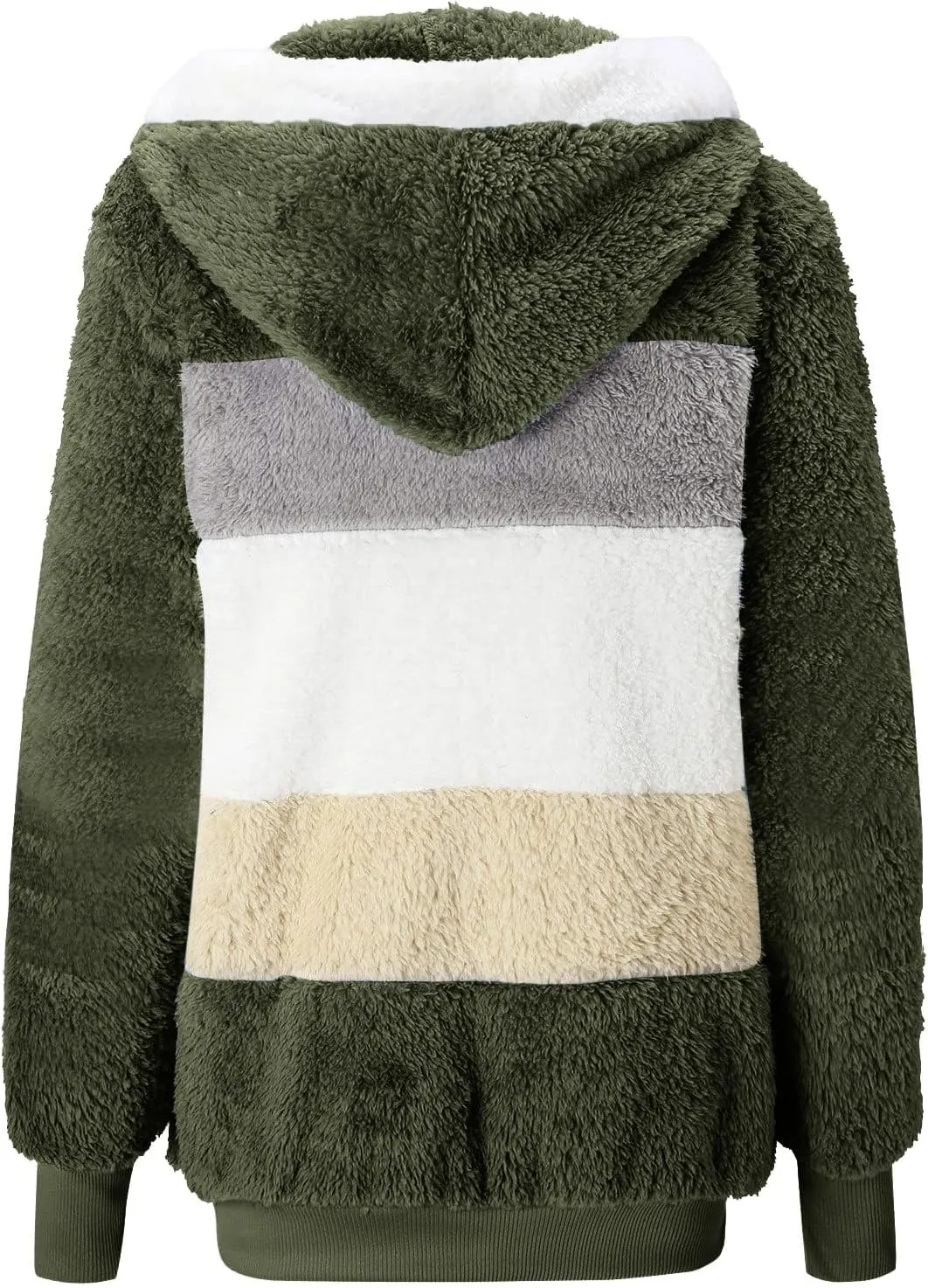 Womens 2023 Winter Fashion Plus Size Sharpa Jacket Fleece Warm Hoodie Outwear Plush Sweatshirt Thick Fuzzy Tops