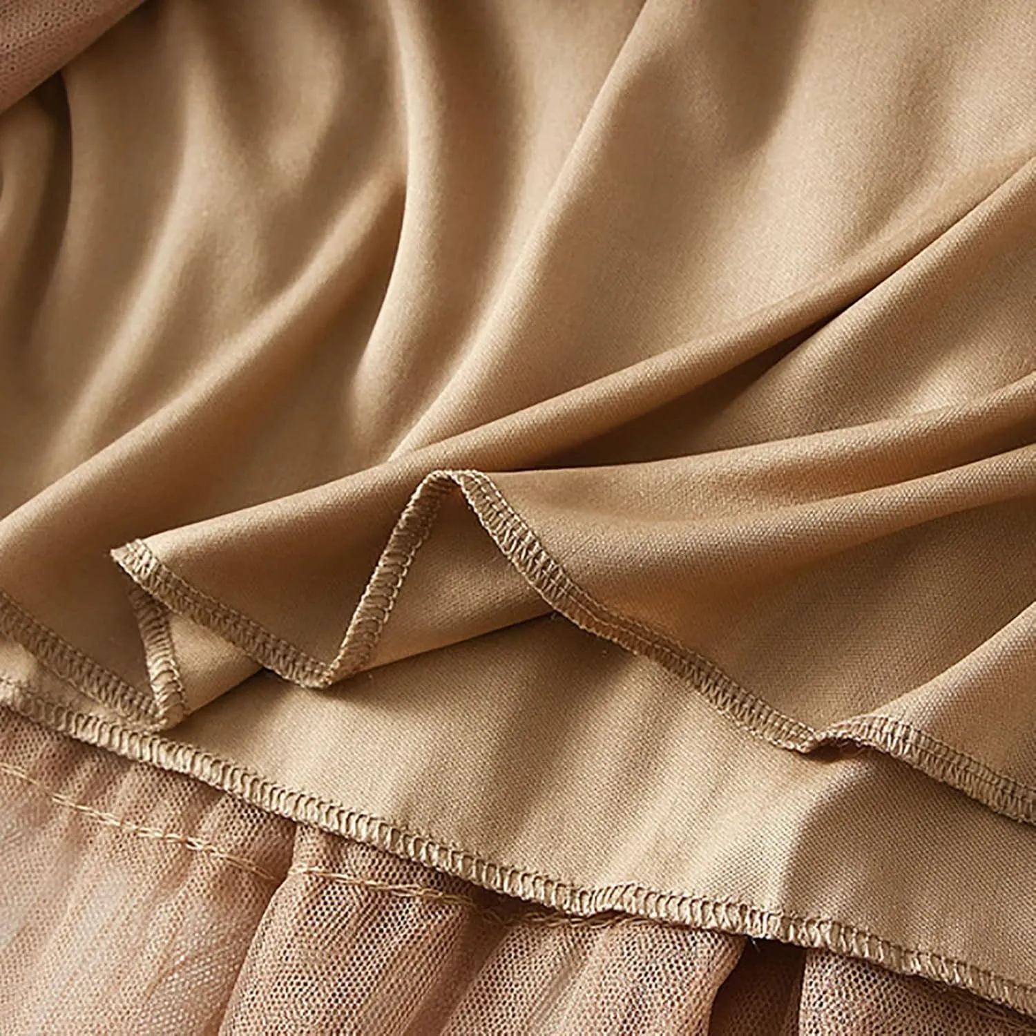 Women's Pleated A-Lined Skirts 2024 Summer Versatile High Waisted Midi Skirt Multi-Layer Puffer Flared Cake Skirt