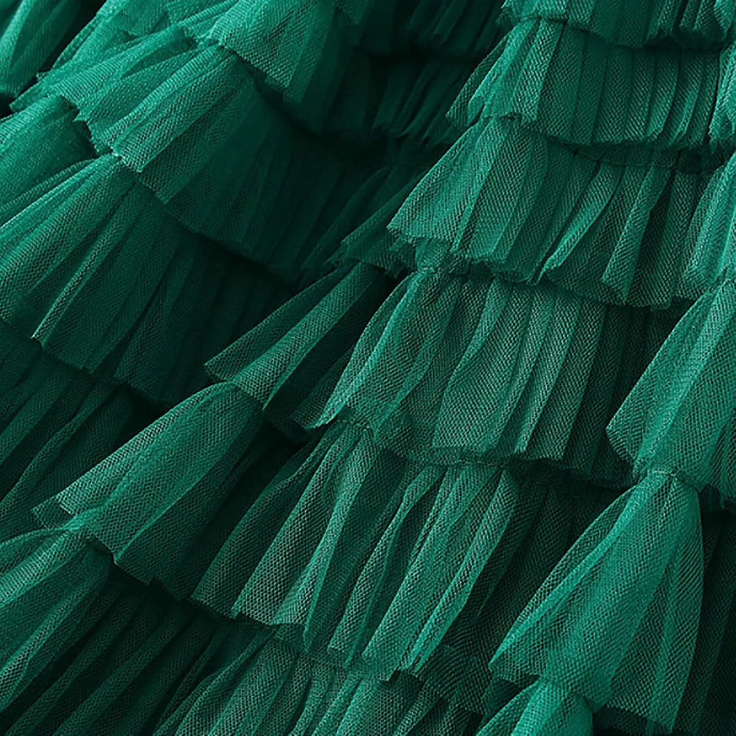 Women's Pleated A-Lined Skirts 2024 Summer Versatile High Waisted Midi Skirt Multi-Layer Puffer Flared Cake Skirt