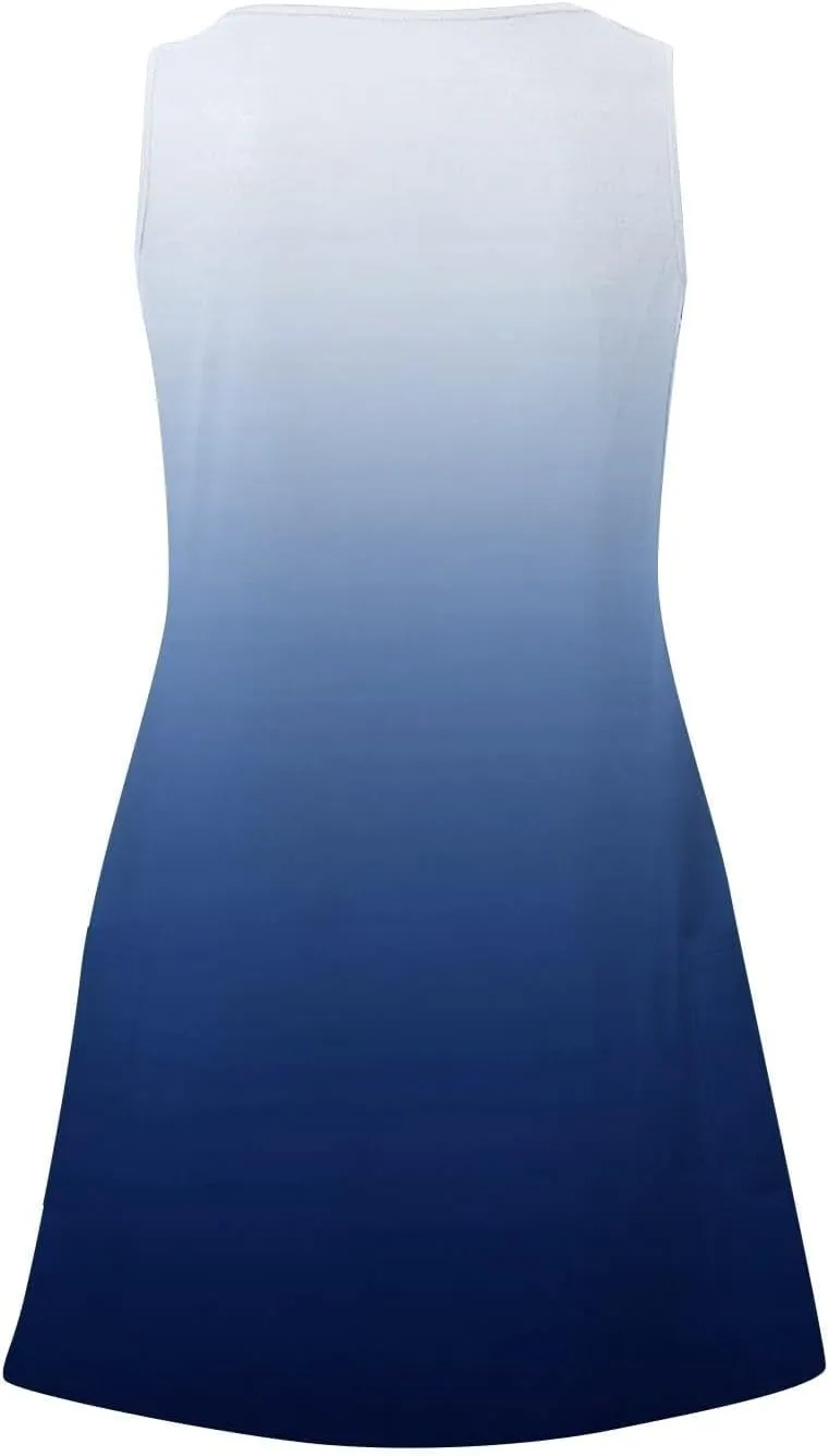 Women's Summer Dresses Beach Floral Tshirt Sundress 2025 Casual Sleeveless Tank Loose Boho U Neck Vacation Sundresses